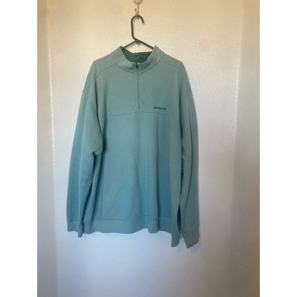 Columbia Quarter Zip Pullover Seafoam Men’s Big and Tall 4XT